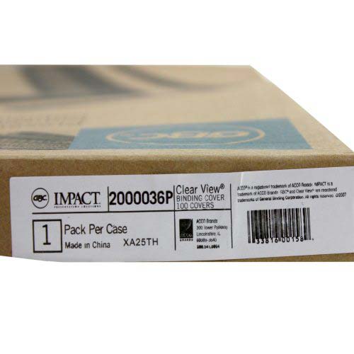 GBC 7mil 8.75" x 11.25" Clear View Covers 100pk - 2000036