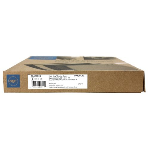 GBC 7mil 9" x 11" Clear View Covers 100pk - 9742014