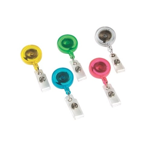 GBC BadgeMates Assorted Brites Retractable Badge Reels 5pk - 37473