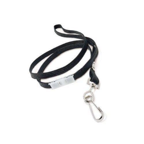 GBC Badgemates Black Breakaway Lanyard 12pk - 3748055 - Clearance Sale