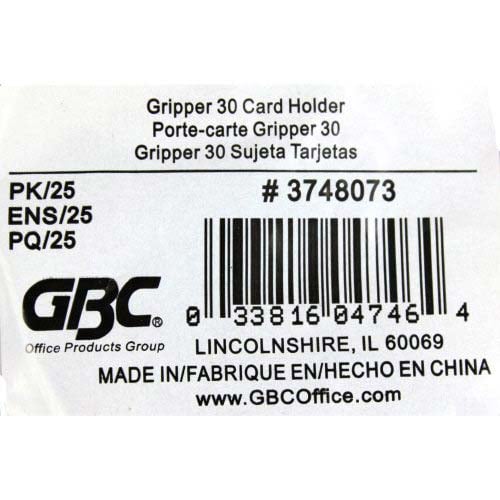 GBC Badgemates Black Gripper 30 Card Holder