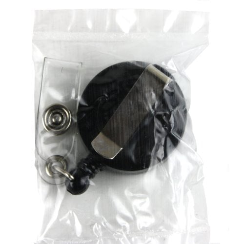 GBC Badgemates Black Retractable Badge Reel 25pk - 3748022
