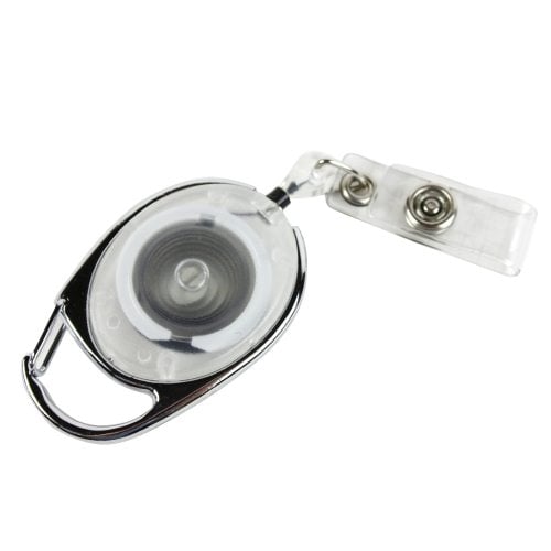 GBC Badgemates Clear Carabiner Badge Reels 10pk - 3748079