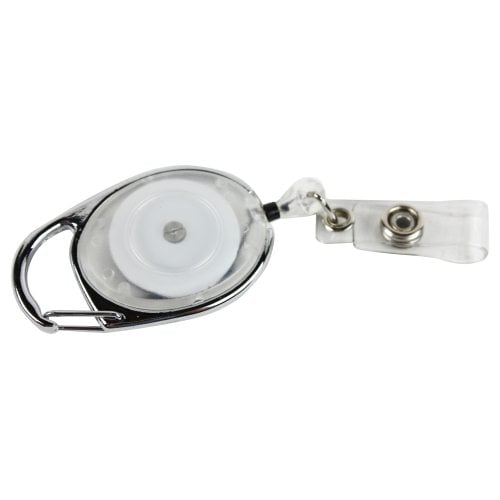GBC Badgemates Clear Carabiner Badge Reels 10pk - 3748079