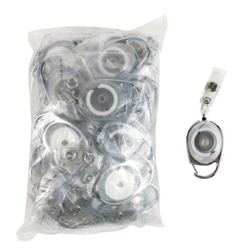 GBC Badgemates Clear Carabiner Badge Reels 25pk - 3748080