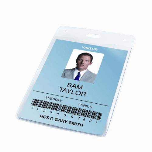 GBC Badgemates Clear Vertical Badge Holders 25pk - 3747473 - Clearance Sale