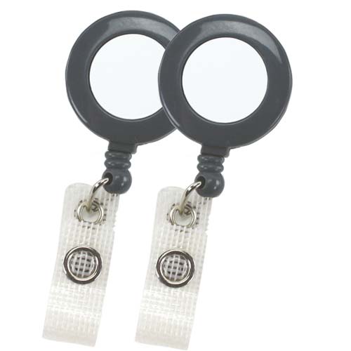 GBC Badgemates Gray Retractable Badge Reel 2pk - 3747480