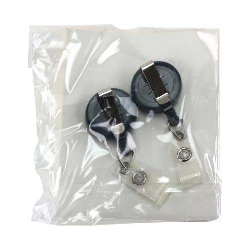 GBC Badgemates Gray Retractable Badge Reel 2pk - 3747480