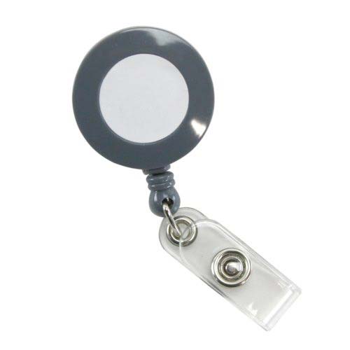 GBC Badgemates Grey Retractable Badge Reel 25pk - 50573