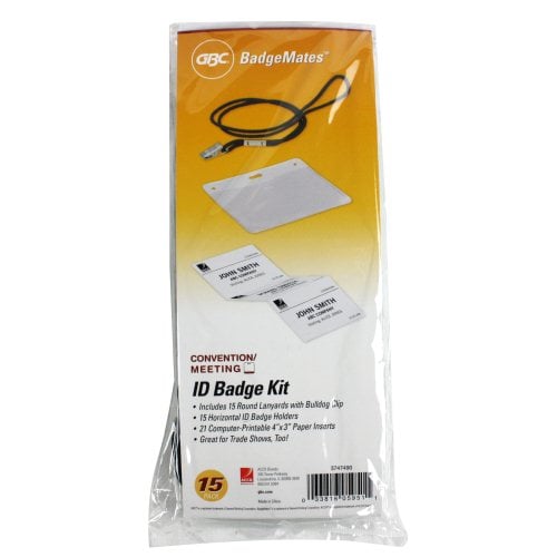 GBC Badgemates Horizontal ID Badge Holder Kit - 3747490