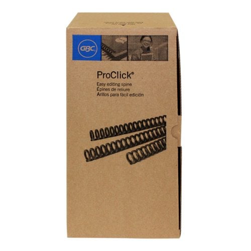 GBC Black 1/2" Proclick Spines 100pk - 2514703