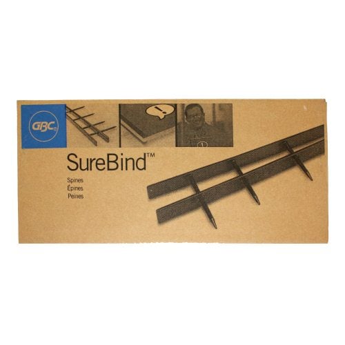 GBC Black 1" x 11" 10 Pin SureBind Strips - 1132830
