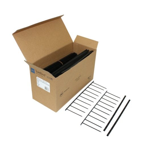 GBC Black 3" x 11" 10 Pin SureBind Strips - 3700506