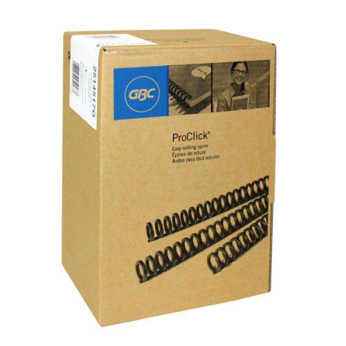 GBC Black 5/8" Proclick Spines 100pk - 2514517