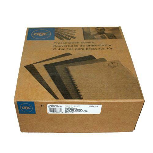 GBC Black 8.5" x 11" Herringbone Regency Covers (2000852G) - 200pk