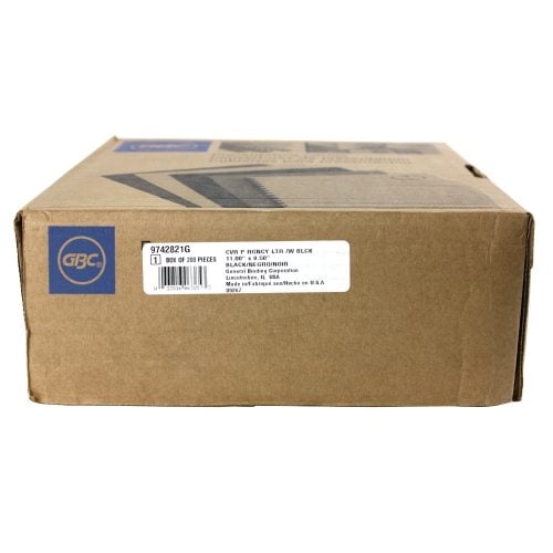 GBC Black 8.5" x 11" Regency Covers with Windows 100 sets - 9742821