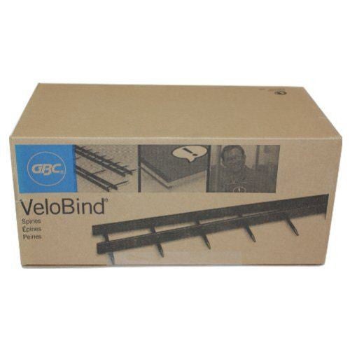 GBC Premium Black 3" x 8.5" 9-Pin Velobind Strips - 9741130