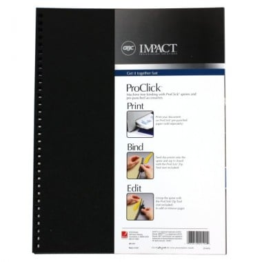 GBC Black 8.5" x 11" Proclick Regency Covers 200pk - 9742496