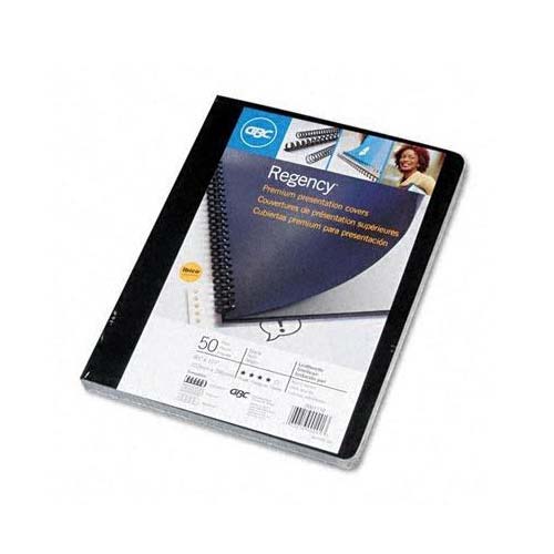GBC Black 8.75" x 11.25" Regency Covers 50pk - 2001712 - Clearance Sale