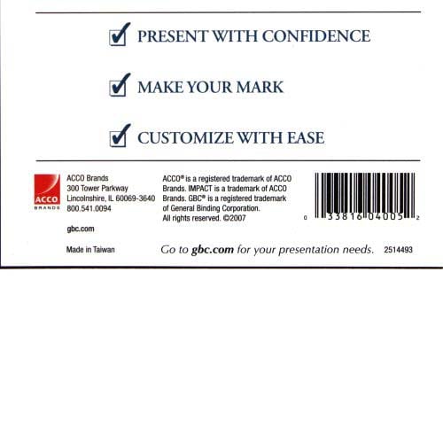GBC Swingline Black Accents Poly Covers - 2514493 - Clearance Sale