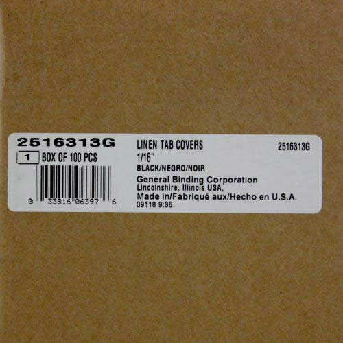 GBC Black Linen ThermaBind Covers (100pk)