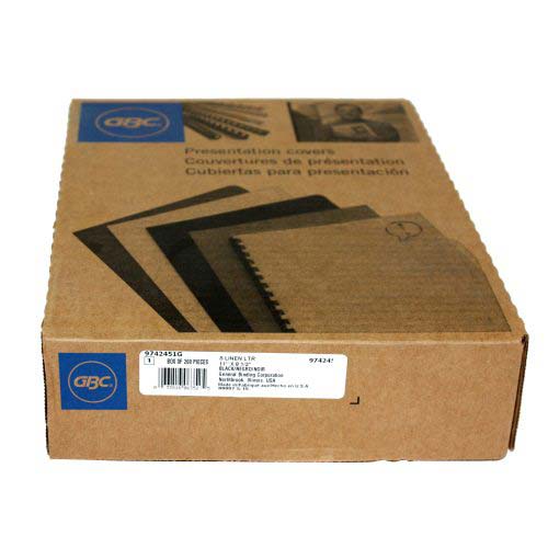 GBC Black Linen Report Covers 8.5" x 11" - 200/Pack