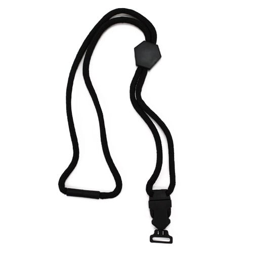 GBC Black OptioBraid Lanyard with Combo Loop
