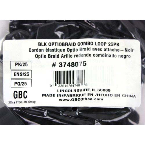 GBC Black OptioBraid Lanyard with Combo Loop