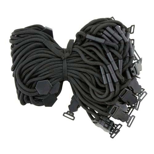GBC Black OptioBraid Lanyard with Combo Loop