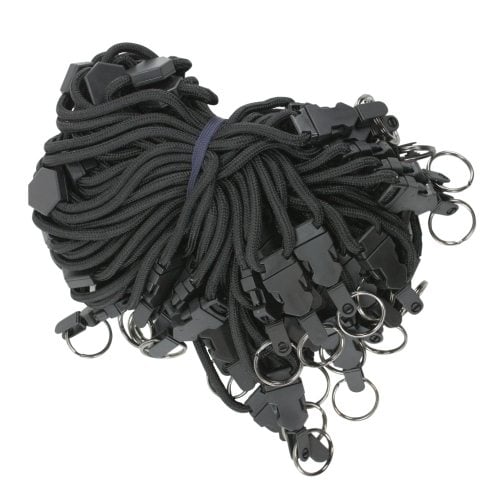 GBC Black OptioBraid Lanyard with Split Ring (Discontinued)