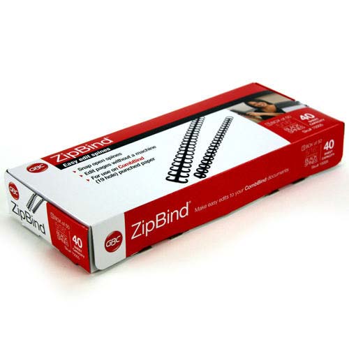 GBC Black ZipBind Binding Spines