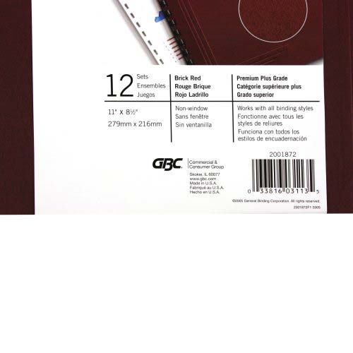 GBC Brick Red Corner Frame Covers 12sets - 2001872