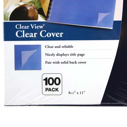 GBC Clear View 8.5" x 11" Presentation Covers 100pk - 2020034