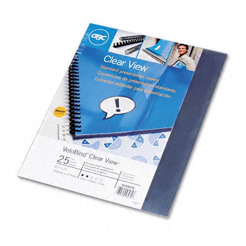 GBC Clear View 8.5" x 11" VeloBind Presentation Covers 25pk - 9743070P