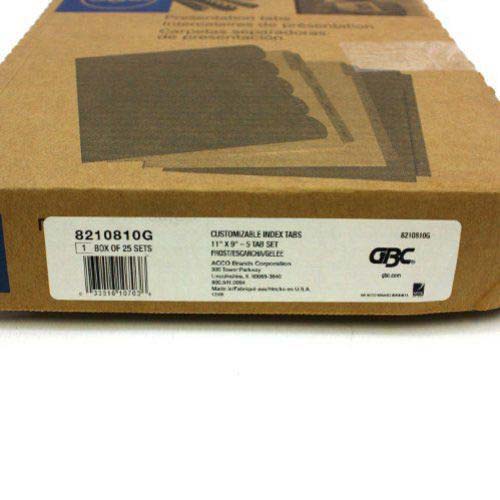 GBC Clearview Frost Customizable Index Tabs 25 sets - 8210810
