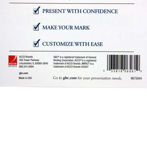 GBC Customizable Plain White Index Tabs 5 Tab - 9675044