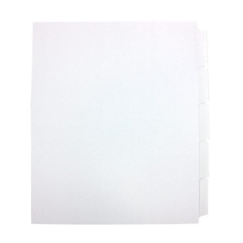 GBC Customizable Plain White Index Tabs 5 Tab - 9675044