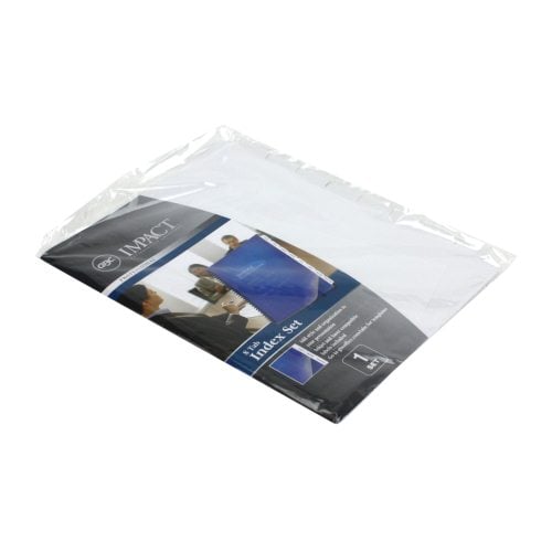 GBC Customizable Plain White Index Tabs 8 Tab- 9675045 - Clearance Sale