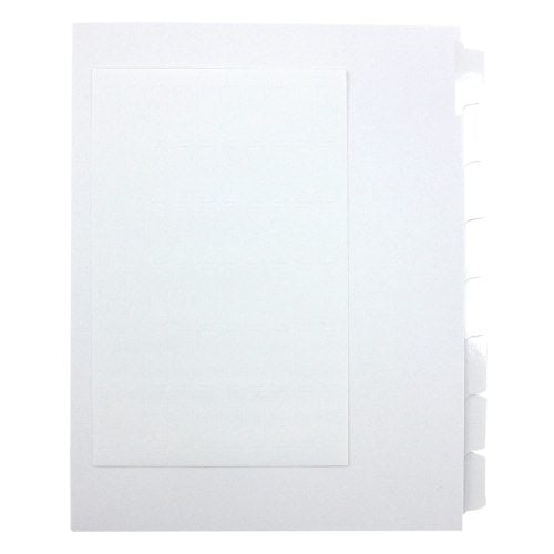 GBC Customizable Plain White Index Tabs 8 Tab- 9675045 - Clearance Sale