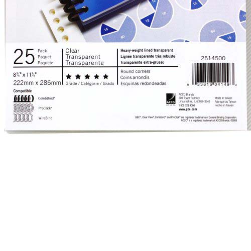GBC Designer Lined Pattern Covers 8.75" x 11.25" 25pk - 2514500