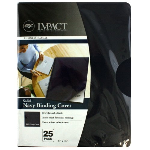 GBC Swingline Designer Premium Plus Navy Backs  25pk - 25730