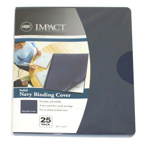 GBC Swingline Designer Premium Plus Navy Backs  25pk - 25730