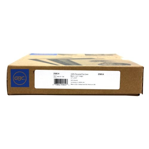GBC ECO Friendly Black Recycled Poly Covers 100pk - 25814