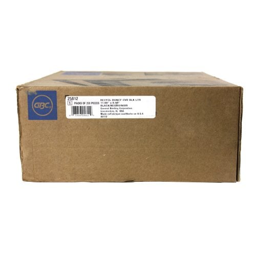 GBC ECO Friendly Black Recycled Regency Covers 200pk - 25812