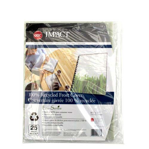 GBC ECO Friendly Frost Recycled Poly Covers 25pk - 25817