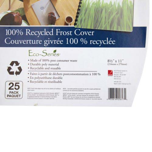 GBC ECO Friendly Frost Recycled Poly Covers