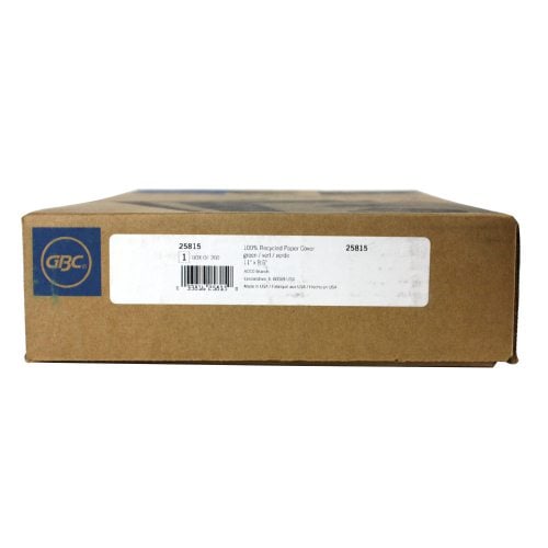 GBC ECO Friendly Green Recycled 8.5" x 11" Paper Binding Covers 100 Sets - 25815