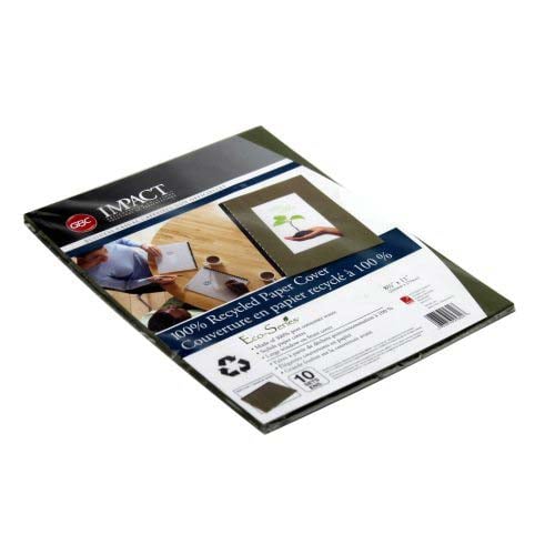 GBC ECO Friendly Green Recycled 8.5" x 11" Paper Binding Covers 10 Sets - 25822