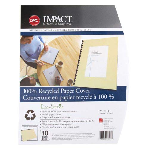 GBC ECO Friendly Tan Recycled Paper Covers 20pk - 25823