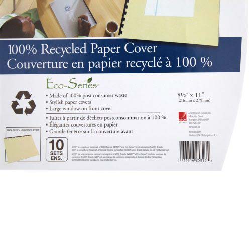 GBC ECO Friendly Tan Recycled Paper Covers 20pk - 25823